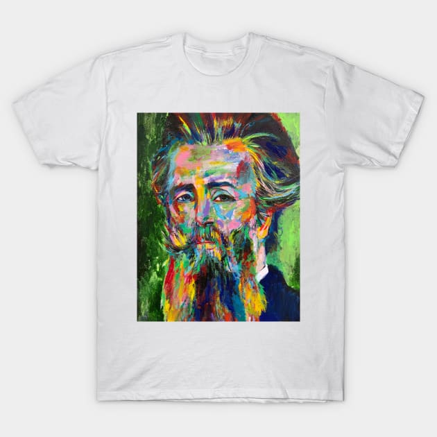 HERMAN MELVILLE acrylic portrait .1 T-Shirt by lautir